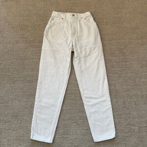 Vintage Levis 9511 Jeans Womens 6 Short White Relaxed Tapered Orange Tab